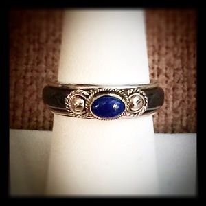 Sterling silver lapis ring